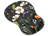 eulps Mouse Pad with Gel Wrist Rest, Ergonomic Comfortable Computer Wrist Support for Laptop, Pain Relief Mousepad with Non-Slip PU Base for Office & Home (Wildflower Night)