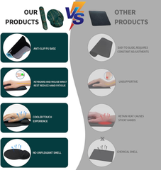 eulps Mouse Pad Wrist Support, Ergonomic Memory Foam Keyboard Wrist Pad & Gel Wrist Rest Set for Computer Keyboard for Easy Typing & Pain Relief for Office & Home (Tropical Plants Set)