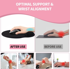 eulps Mouse Pad with Wrist Rest, Comfortable Computer Mousepad with Gel Wrist Support, Smooth Surface, and Non-Slip PU Base for Pain Relief, Laptop, Office & Home (Floral Fantasy)