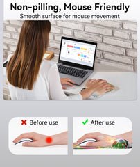 eulps Mouse Pad with Gel Wrist Rest, Ergonomic Comfortable Computer Wrist Support for Laptop, Pain Relief Mousepad with Non-Slip PU Base for Office & Home (Sleeping Cat)