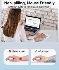 eulps Mouse Pad with Gel Wrist Rest, Ergonomic Comfortable Computer Wrist Support for Laptop, Pain Relief Mousepad with Non-Slip PU Base for Office & Home (Marble)