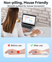 eulps Mouse Pad with Gel Wrist Rest, Ergonomic Comfortable Computer Wrist Support for Laptop, Pain Relief Mousepad with Non-Slip PU Base for Office & Home (Grey)