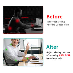 eulps Foldable Desk Extender Tray, Arm Rest for Desk, Ergonomic Forearm Leather Soft Armrest Support, Wrist & Elbow Pad for Home and Office, Easy Typing & Pain Relief