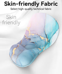 eulps Mouse Pad with Gel Wrist Rest, Ergonomic Comfortable Computer Wrist Support for Laptop, Pain Relief Mousepad with Non-Slip PU Base for Office & Home (Marble)