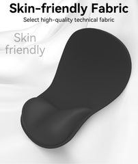 eulps Mouse Pad with Gel Wrist Rest, Ergonomic Comfortable Computer Wrist Support for Laptop, Pain Relief Mousepad with Non-Slip PU Base for Office & Home (All Black)