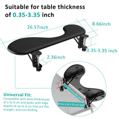 eulps Foldable Desk Extender Tray, Arm Rest for Desk, Ergonomic Forearm Leather Soft Armrest Support, Wrist & Elbow Pad for Home and Office, Easy Typing & Pain Relief