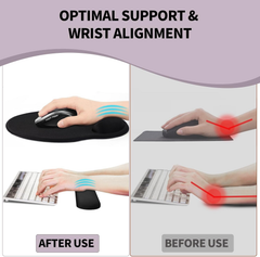 eulps Mouse Pad Wrist Support, Ergonomic Memory Foam Keyboard Wrist Pad & Gel Wrist Rest Set for Computer Keyboard for Easy Typing & Pain Relief for Office & Home (Cyan Pink Marble)