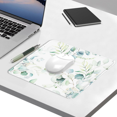 eulps Mouse Pad with Stitched Edge, Multiple Patterns Computer Mouse Pads with Non-Slip Rubber Base, Washable Cloth Mousepad, for Gaming, Laptop, PC (Leaves)