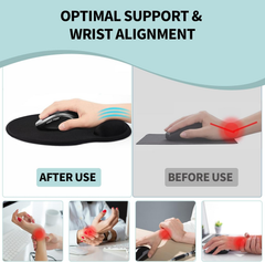 eulps Mouse Pad with Wrist Rest, Comfortable Computer Mousepad with Gel Wrist Support Smooth Surface and Non-Slip PU Base for Pain Relief, Laptop, Office & Home (ICY Blue)