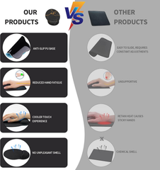 eulps Mouse Pad with Wrist Rest, Comfortable Computer Mousepad with Gel Wrist Support, Smooth Surface and Non-Slip PU Base for Pain Relief, Laptop, Office & Home (Black Marble)