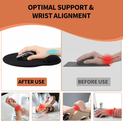 eulps Mouse Pad with Wrist Rest, Comfortable Computer Mousepad with Gel Wrist Support, Smooth Surface and Non-Slip PU Base for Pain Relief, Laptop, Office & Home (Oceanic Sunset)
