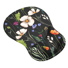 eulps Mouse Pad with Gel Wrist Rest, Ergonomic Comfortable Computer Wrist Support for Laptop, Pain Relief Mousepad with Non-Slip PU Base for Office & Home (Wildflower Night)