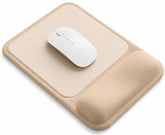 eulps Ergonomic Mouse Pad with Wrist Rest, Gel Mousepad with Soft Wrist Support, Non-Slip PU Base, Smooth Surface Mouse Pad for Wrist Pain Relief, Computer Laptop Office Home & Gaming (Sand Beige)