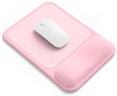 eulps Ergonomic Mouse Pad with Wrist Rest, Gel Mousepad with Soft Wrist Support, Non-Slip PU Base, Smooth Surface Mouse Pad for Wrist Pain Relief, Computer Laptop Office Home & Gaming (Pink)