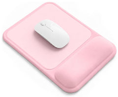 eulps Ergonomic Mouse Pad with Wrist Rest, Gel Mousepad with Soft Wrist Support, Non-Slip PU Base, Smooth Surface Mouse Pad for Wrist Pain Relief, Computer Laptop Office Home & Gaming (Pink)