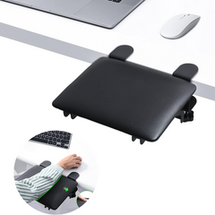eulps Foldable Desk Extender Tray, Arm Rest for Desk, Ergonomic Forearm Leather Soft Armrest Support, Wrist & Elbow Pad for Home and Office, Easy Typing & Pain Relief