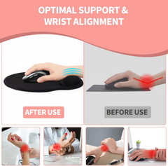 eulps Mouse Pad with Wrist Rest, Comfortable Computer Mousepad with Gel Wrist Support, Smooth Surface and Non-Slip PU Base for Pain Relief, Laptop, Office & Home (Colorful Tie-Dye)