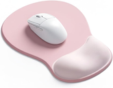 eulps Mouse Pad with Gel Wrist Rest, Ergonomic Comfortable Computer Wrist Support for Laptop, Pain Relief Mousepad with Non-Slip PU Base for Office & Home (Pink)
