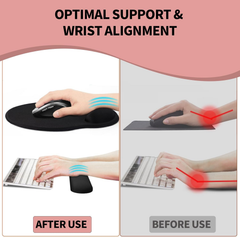 eulps Mouse Pad Wrist Support, Ergonomic Memory Foam Keyboard Wrist Pad & Gel Wrist Rest Set for Computer Keyboard for Easy Typing & Pain Relief for Office & Home (Pink Marble)