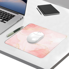 eulps Mouse Pad with Stitched Edge, Multiple Patterns Computer Mouse Pads with Non-Slip Rubber Base, Washable Cloth Mousepad, for Gaming, Laptop, PC (Blush Gold)