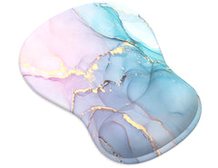 eulps Mouse Pad with Gel Wrist Rest, Ergonomic Comfortable Computer Wrist Support for Laptop, Pain Relief Mousepad with Non-Slip PU Base for Office & Home (Marble)