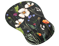 eulps Mouse Pad with Gel Wrist Rest, Ergonomic Comfortable Computer Wrist Support for Laptop, Pain Relief Mousepad with Non-Slip PU Base for Office & Home (Wildflower Night)