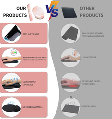eulps Mouse Pad Wrist Support, Ergonomic Memory Foam Keyboard Wrist Pad & Gel Wrist Rest Set for Computer Keyboard for Easy Typing & Pain Relief for Office & Home (Pink Marble)