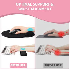 eulps Mouse Pad Wrist Support, Ergonomic Memory Foam Keyboard Wrist Pad & Gel Wrist Rest Set for Computer Keyboard for Easy Typing & Pain Relief for Office & Home (Floral Fantasy Set)