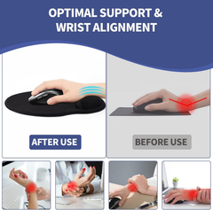 eulps Mouse Pad with Wrist Rest, Comfortable Computer Mousepad with Gel Wrist Support, Smooth Surface and Non-Slip PU Base for Pain Relief, Laptop, Office & Home (Moon Night)