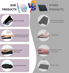 eulps Mouse Pad Wrist Support, Ergonomic Memory Foam Keyboard Wrist Pad & Gel Wrist Rest Set for Computer Keyboard for Easy Typing & Pain Relief for Office & Home (Cyan Pink Marble)