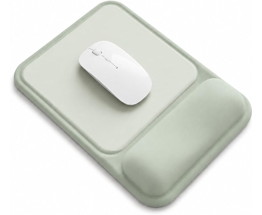 eulps Ergonomic Mouse Pad with Wrist Rest, Gel Mousepad with Soft Wrist Support, Non-Slip PU Base, Smooth Surface Mouse Pad for Wrist Pain Relief, Computer Laptop Office Home & Gaming (Sage Green)