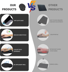 eulps Mouse Pad with Wrist Rest, Comfortable Computer Mousepad with Gel Wrist Support, Smooth Surface and Non-Slip PU Base for Pain Relief, Laptop, Office & Home (Black Line)