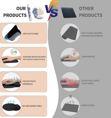 eulps Mouse Pad Wrist Support, Ergonomic Memory Foam Keyboard Wrist Pad & Gel Wrist Rest Set for Computer Keyboard for Easy Typing & Pain Relief for Office & Home (Leafy Lushness Set)
